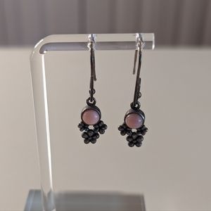 Pink and Metal Pandora Earrings